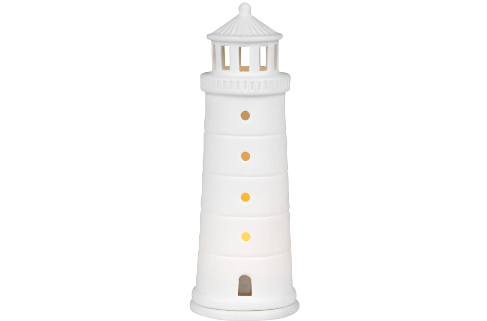 Räder beleuchtetes Lichthaus Leuchtturm "Klein" aus der Serie Meer als Worte