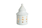 Räder - Lichthaus "Traumhaus" weißes rundes Lichthaus aus Porzellan mit verschieden großen Quadraten, beleuchtet
