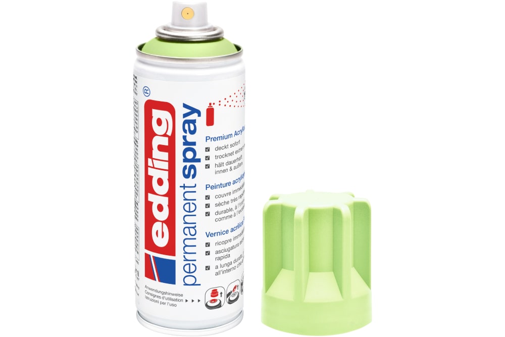 Edding Permanentspray in pastellgrün matt ohne Deckel