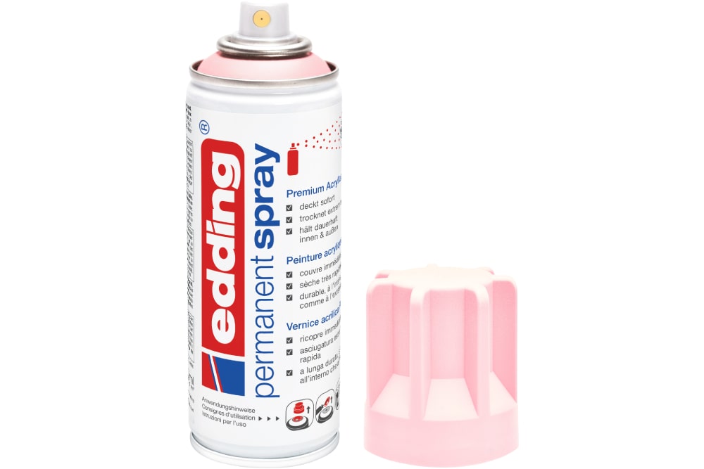 Edding Permanentspray in pastellrosa matt ohne Deckel