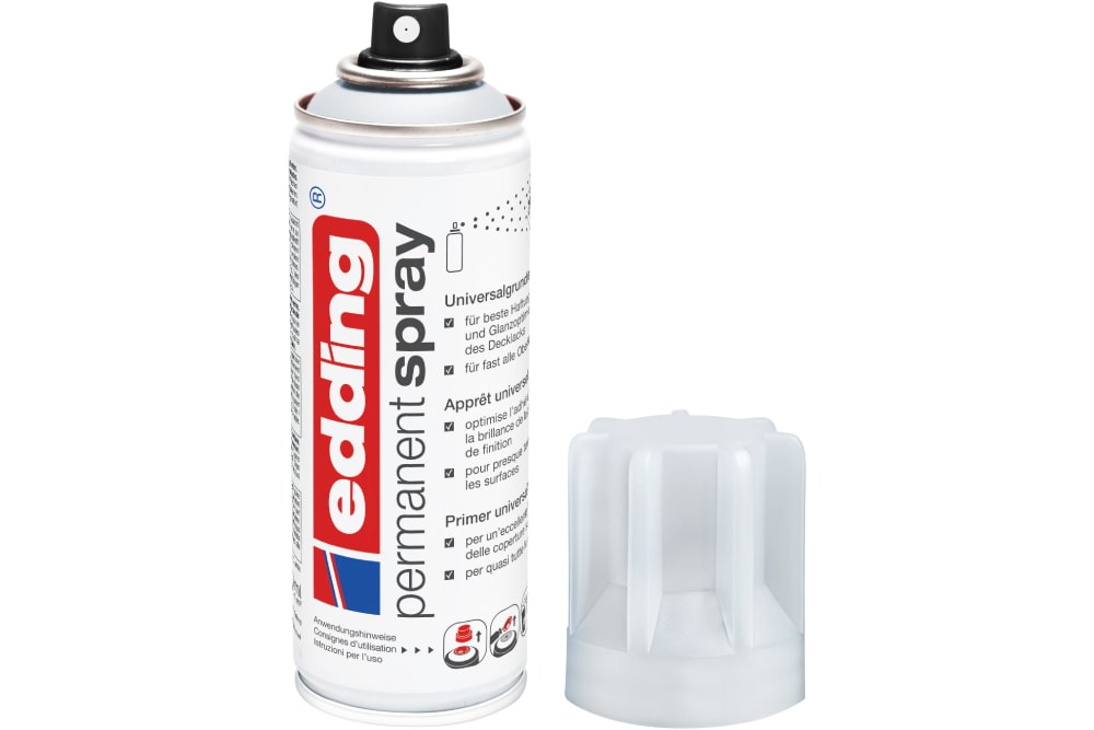 Edding Permanentspray Universalgrundierung grau ohne Deckel